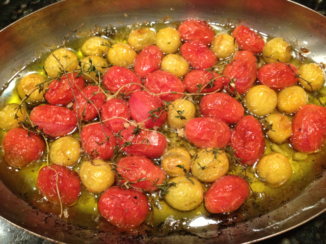roasted tomatoes half cooked