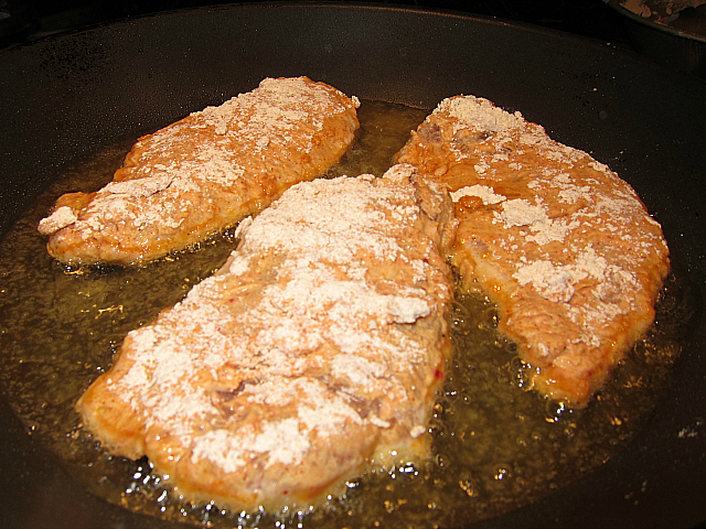 Dixie Fry Chicken - in a pan
